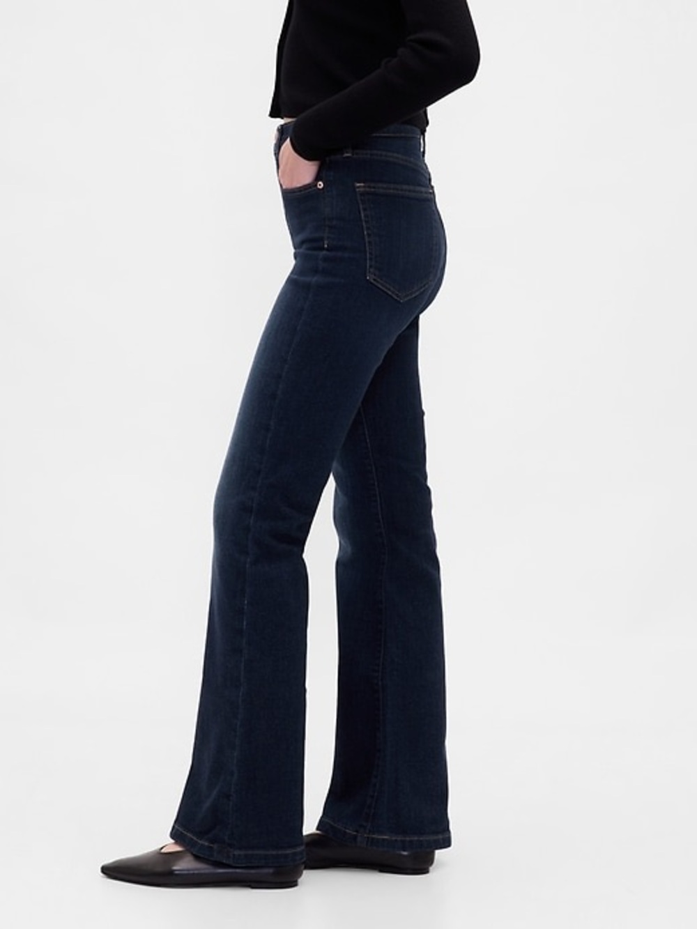 NWOT Gap 70s Flare high rise jeans, 25/0